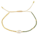 Bracelet miyuki pearl green