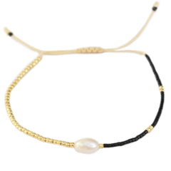 Armband miyuki parel zwart
