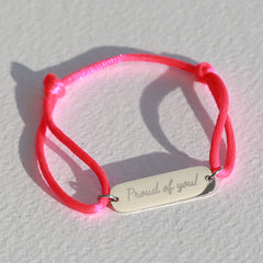 Gegraveerd armbandje Proud of you!