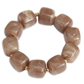 Armband cube taupe