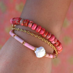 Pulsera concha rosa