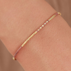 Brazalete Miyuki oro coñac