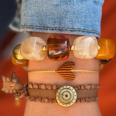 bracelet cube boule dorée