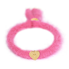 Armband fluffy roze