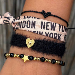 Armband klein hart zwart