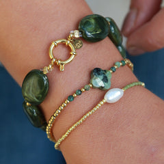 Armband miyuki parel green
