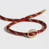Armband bean diamant burgundy
