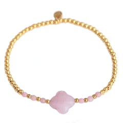 Pulsera facetada piano rosa
