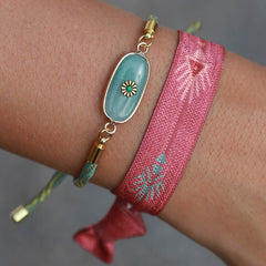 Boho stone turquoise bracelet