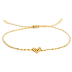 Love Ibiza heart bracelet twisted gold