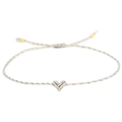 Love Ibiza heart bracelet twisted silver