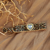 Pulsera de leopardo con diamantes de imitación