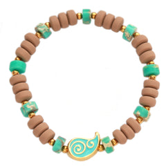 Brazalete paisley turquesa