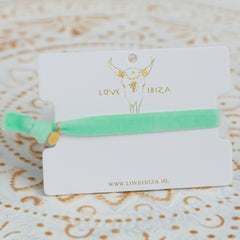 Pulsera de terciopelo menta
