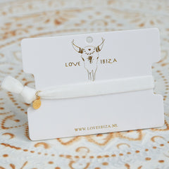 Pulsera de terciopelo blanco