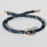 Armband bean diamant blauw