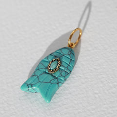 Charm fish turquoise