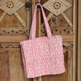 Blockprint shoulder bag peach summer