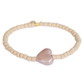 Armband Steinherz beige