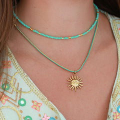 Choker miyuki turquoise