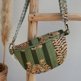 Bolso bandolera verde leopardo