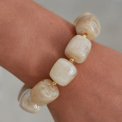 Bracelet cube beige