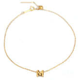 Gold anklet with initial of your choice
