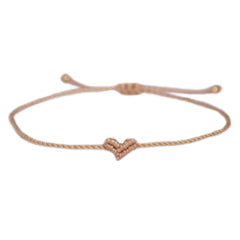 Pulsera de tobillo love Ibiza corazón champán