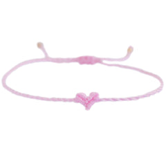 Pulsera de tobillo love Ibiza corazón rosa bebé