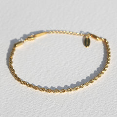 Enkelband twisted gold