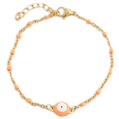 Brazalete ojo griego naranja
