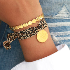 Ibiza armbandje leopard coin