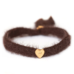 Armband flauschig braun
