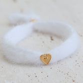 Armband fluffy wit
