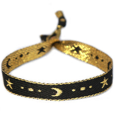 Geweven armbandje moon and stars