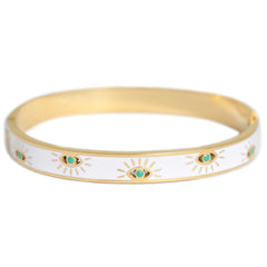 Brazalete de oro con mal de ojo