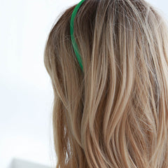 Hair band satin green