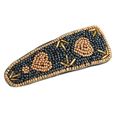 barrette à cheveux en forme de cœur orné de perles