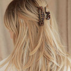 Hair clip dark leopard