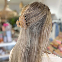 Haarspange aprikosen Perlmutt