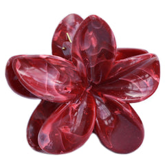Burgundy flower hair clip