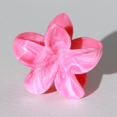 Haarklem bloem pastel swirl roze