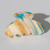 Pinza para el pelo de color azul nácar