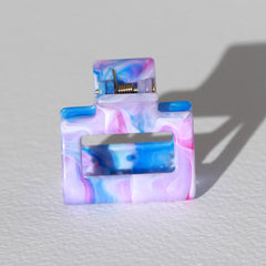 Haarspange spiralförmig blau klein