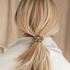 Conjunto de coleteros con strass y leopardo