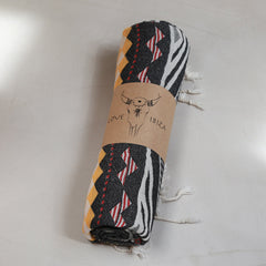 Hammam towel aztec black