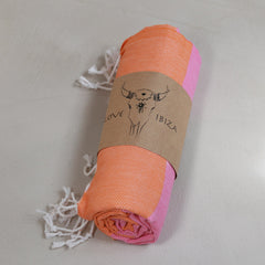 Hammam towel orange/pink
