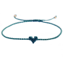Brazalete de corazón Love Ibiza esmeralda