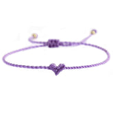 Brazalete de corazón Love Ibiza violeta