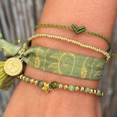 Armbanden set hartje olijf